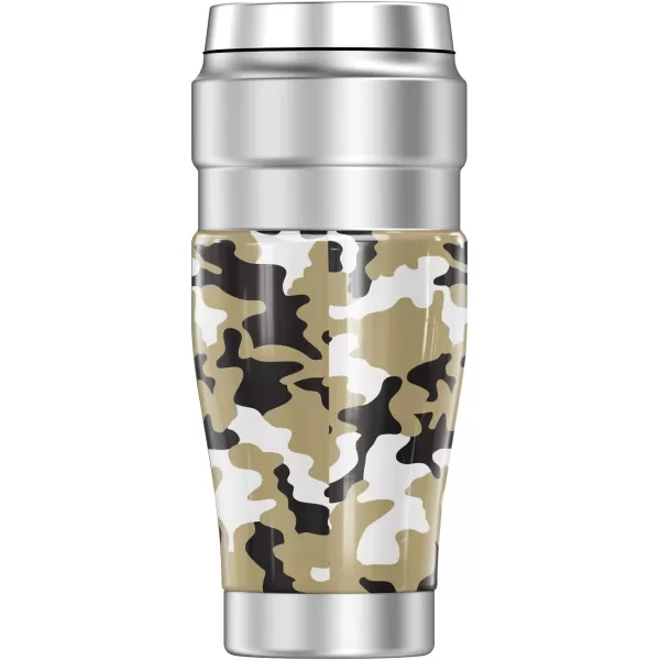 THERMOS University of Colorado OFFICIAL Logo Pattern STAINLESS KING Stainless Steel Travel Tumbler Vacuum insulated amp Double Wall 16oz16 oz Tumbler Camo