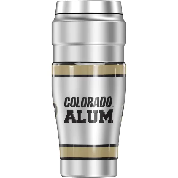 THERMOS University of Colorado OFFICIAL Logo Pattern STAINLESS KING Stainless Steel Travel Tumbler Vacuum insulated amp Double Wall 16oz16 oz Tumbler ALUMNI