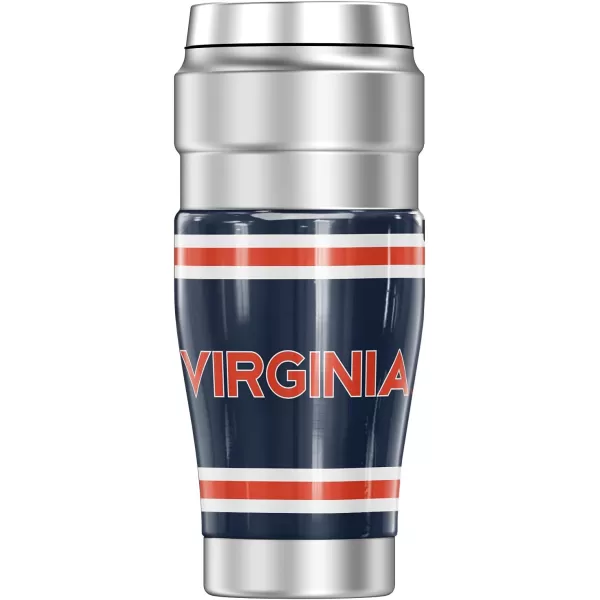 THERMOS University of Virginia OFFICIAL Logo Pattern STAINLESS KING Stainless Steel Travel Tumbler Vacuum insulated amp Double Wall 16oz16 oz Tumbler LET HER RIP