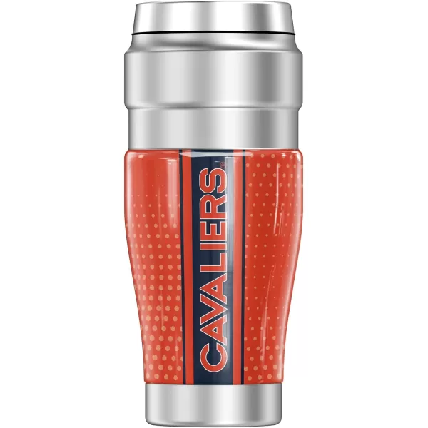 THERMOS University of Virginia OFFICIAL Logo Pattern STAINLESS KING Stainless Steel Travel Tumbler Vacuum insulated amp Double Wall 16oz16 oz Tumbler RADIAL DOTS