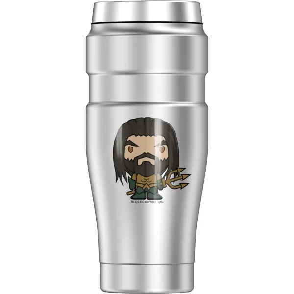 THERMOS Wonder Woman Cute Chibi STAINLESS KING Stainless Steel Travel Tumbler Vacuum insulated amp Double Wall 16oz16 oz Tumbler Aquaman