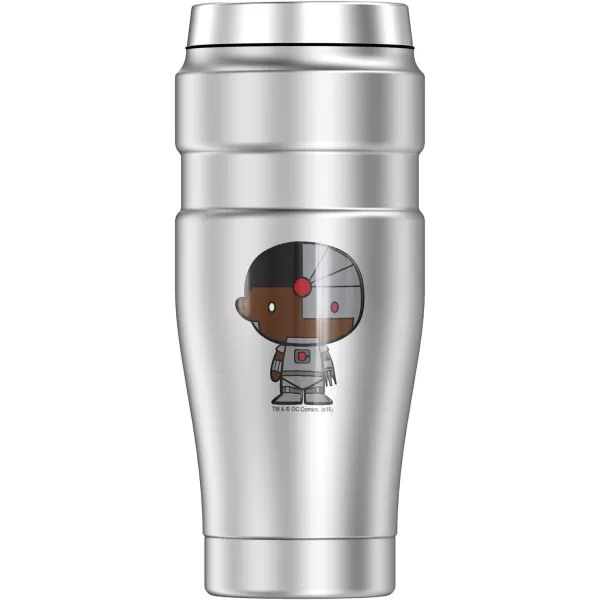 THERMOS Wonder Woman Cute Chibi STAINLESS KING Stainless Steel Travel Tumbler Vacuum insulated amp Double Wall 16oz16 oz Tumbler Cyborg