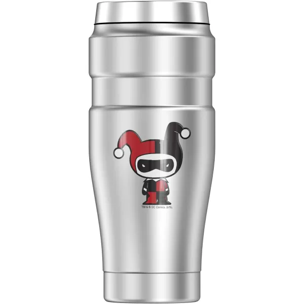 THERMOS Wonder Woman Cute Chibi STAINLESS KING Stainless Steel Travel Tumbler Vacuum insulated amp Double Wall 16oz16 oz Tumbler Harley Quinn