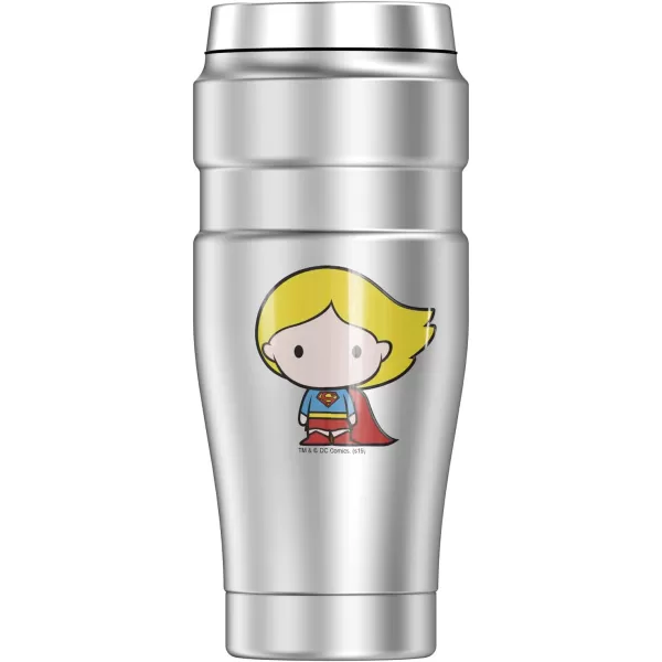 THERMOS Wonder Woman Cute Chibi STAINLESS KING Stainless Steel Travel Tumbler Vacuum insulated amp Double Wall 16oz16 oz Tumbler Supergirl