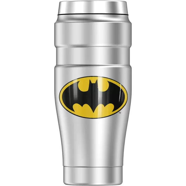 THERMOS Wonder Woman Logo STAINLESS KING Stainless Steel Travel Tumbler Vacuum insulated amp Double Wall 16oz16 oz Tumbler Batman Classic Logo