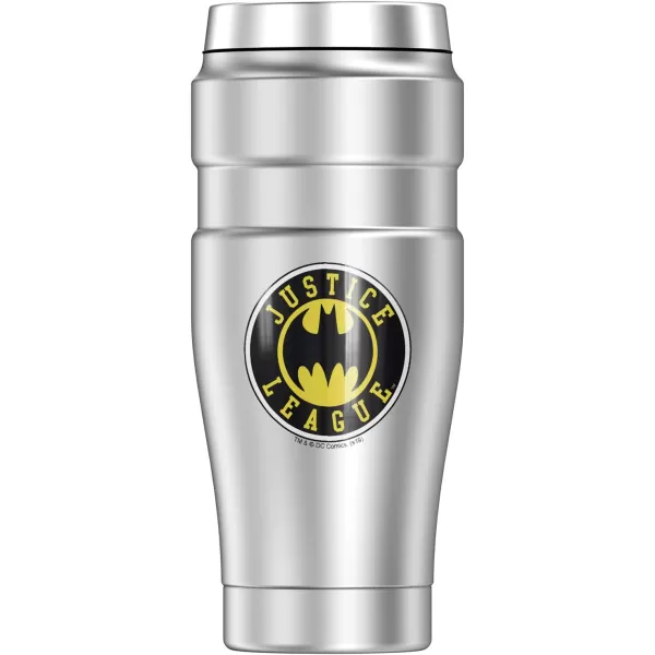 THERMOS Wonder Woman Wonder Woman Athletic Logo STAINLESS KING Stainless Steel Travel Tumbler Vacuum insulated amp Double Wall 16oz16 oz Tumbler Batman Athletic Logo