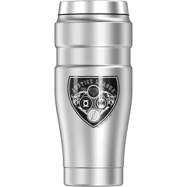 THERMOS Wonder Woman Wonder Woman Athletic Logo STAINLESS KING Stainless Steel Travel Tumbler Vacuum insulated amp Double Wall 16oz16 oz Tumbler Justice League Athletic Logo