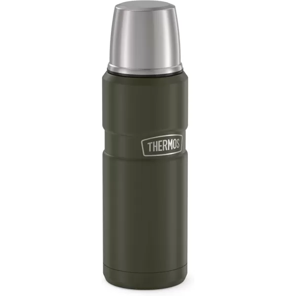 Thermos Stainless King VacuumInsulated Compact Bottle 16 Ounce Army GreenArmy Green Bottle