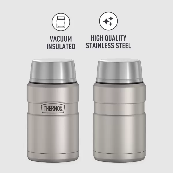 Thermos Stainless King VacuumInsulated Compact Bottle 16 Ounce Army GreenStainless Bottle  Food Jar 24 Ounce