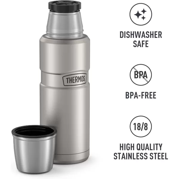 Thermos Stainless King VacuumInsulated Compact Bottle 16 Ounce Army GreenStainless Bottle