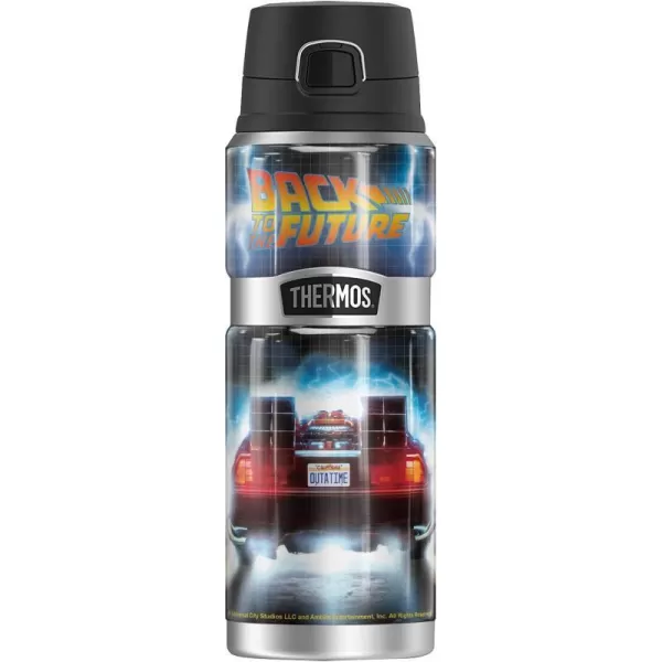 Back To The Future Delorian Flames And Lightning THERMOS STAINLESS KING Stainless Steel Drink Bottle Vacuum insulated amp Double Wall 24ozBack To The Future Delorian Flames And Lightning THERMOS STAINLESS KING Stainless Steel Drink Bottle Vacuum insulated amp Double Wall 24oz