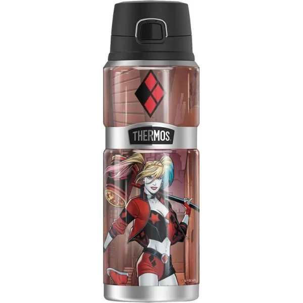 Batman Catwoman City THERMOS STAINLESS KING Stainless Steel Drink Bottle Vacuum insulated amp Double Wall 24oz24 oz Bottle HARLEY QUINN ALLEY