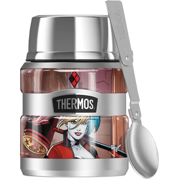 Batman Joker Arkham THERMOS STAINLESS KING Stainless Steel Food Jar with Folding Spoon Vacuum insulated amp Double Wall 16oz16 oz Food Jar HARLEY QUINN ALLEY