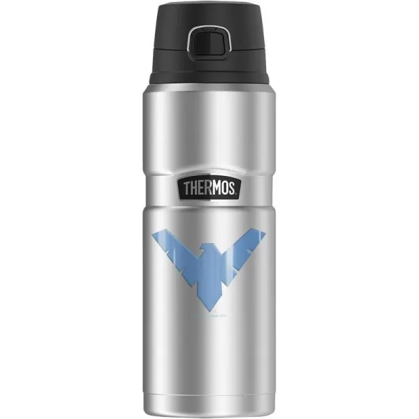 Batman Nightwing Logo THERMOS STAINLESS KING Stainless Steel Drink Bottle Vacuum insulated amp Double Wall 24ozBatman Nightwing Logo THERMOS STAINLESS KING Stainless Steel Drink Bottle Vacuum insulated amp Double Wall 24oz