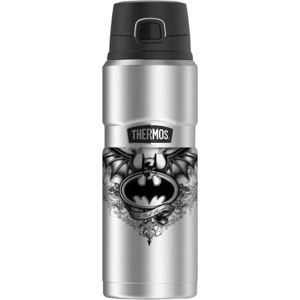 Batman Stormy Knight Lightning THERMOS STAINLESS KING Stainless Steel Drink Bottle Vacuum insulated amp Double Wall 24oz24 oz Bottle Sublimated Winged Logo