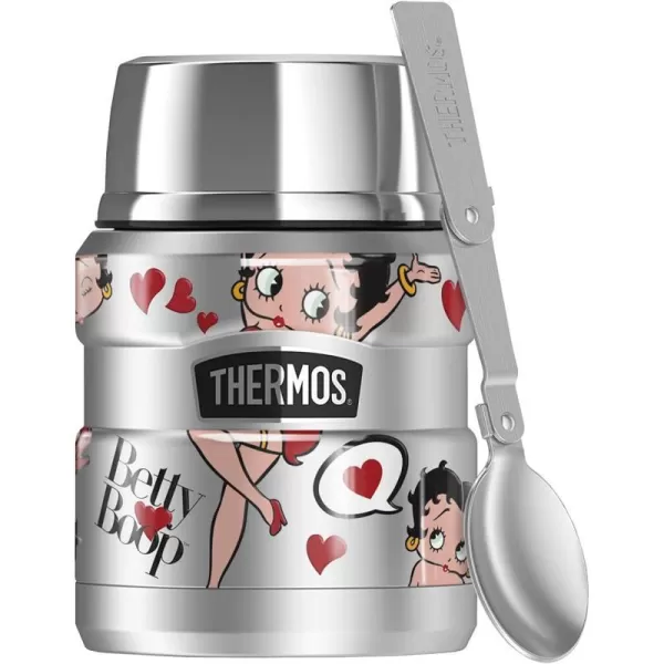 Betty Boop Collage THERMOS STAINLESS KING Stainless Steel Food Jar with Folding Spoon Vacuum insulated amp Double Wall 16ozBetty Boop Collage THERMOS STAINLESS KING Stainless Steel Food Jar with Folding Spoon Vacuum insulated amp Double Wall 16oz