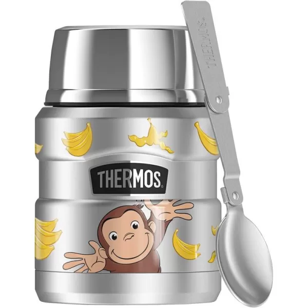 Curious George Curious George Bananas THERMOS STAINLESS KING Stainless Steel Food Jar with Folding Spoon Vacuum insulated amp Double Wall 16ozCurious George Curious George Bananas THERMOS STAINLESS KING Stainless Steel Food Jar with Folding Spoon Vacuum insulated amp Double Wall 16oz