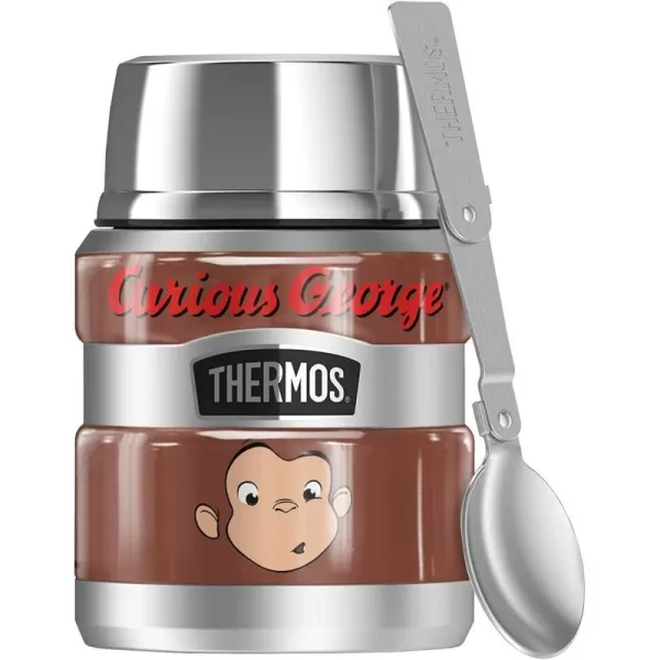 Curious George Curious George Big Faces THERMOS STAINLESS KING Stainless Steel Food Jar with Folding Spoon Vacuum insulated amp Double Wall 16ozCurious George Curious George Big Faces THERMOS STAINLESS KING Stainless Steel Food Jar with Folding Spoon Vacuum insulated amp Double Wall 16oz