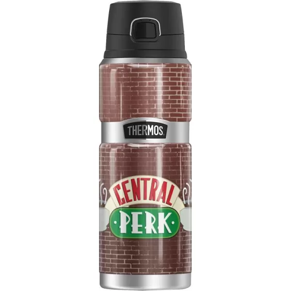 Friends ITS All About Friends THERMOS STAINLESS KING Stainless Steel Drink Bottle Vacuum insulated amp Double Wall 24oz24 oz Bottle CENTRAL PERK BRICK WALL