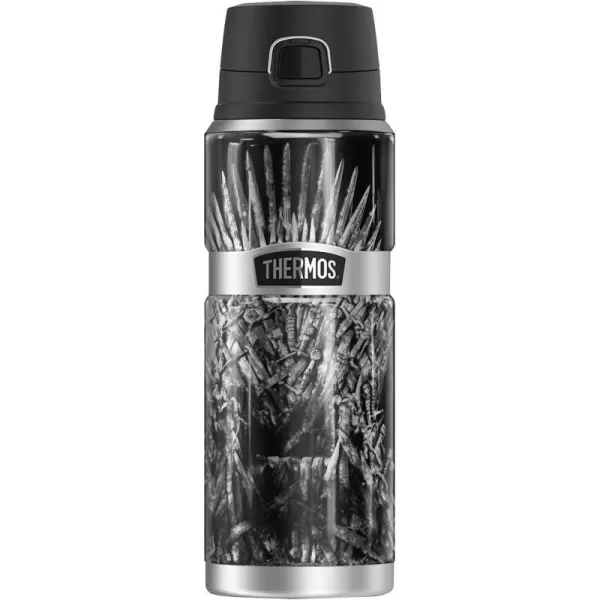 Game of Thrones Iron Throne Metallic Photo THERMOS STAINLESS KING Stainless Steel Drink Bottle Vacuum insulated amp Double Wall 24oz24 oz Bottle IRON THRONE METALLIC PHOTO