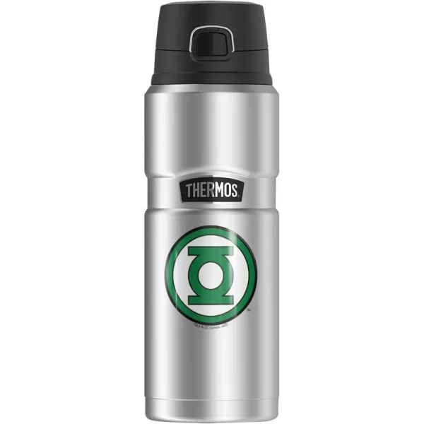 Green Lantern Circle Logo THERMOS STAINLESS KING Stainless Steel Drink Bottle Vacuum insulated amp Double Wall 24ozGreen Lantern Circle Logo THERMOS STAINLESS KING Stainless Steel Drink Bottle Vacuum insulated amp Double Wall 24oz