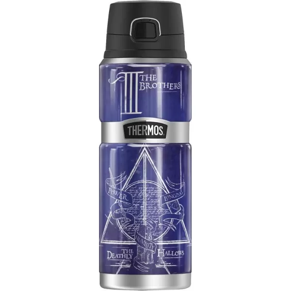 Harry Potter Deathly Hallows Logo THERMOS STAINLESS KING Stainless Steel Drink Bottle Vacuum insulated amp Double Wall 24ozHarry Potter Deathly Hallows Logo THERMOS STAINLESS KING Stainless Steel Drink Bottle Vacuum insulated amp Double Wall 24oz