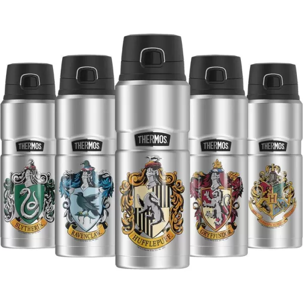 Harry Potter Hogwarts School Crest THERMOS STAINLESS KING Stainless Steel Drink Bottle Vacuum insulated amp Double Wall 24oz24 oz Bottle Hufflepuff House Crest