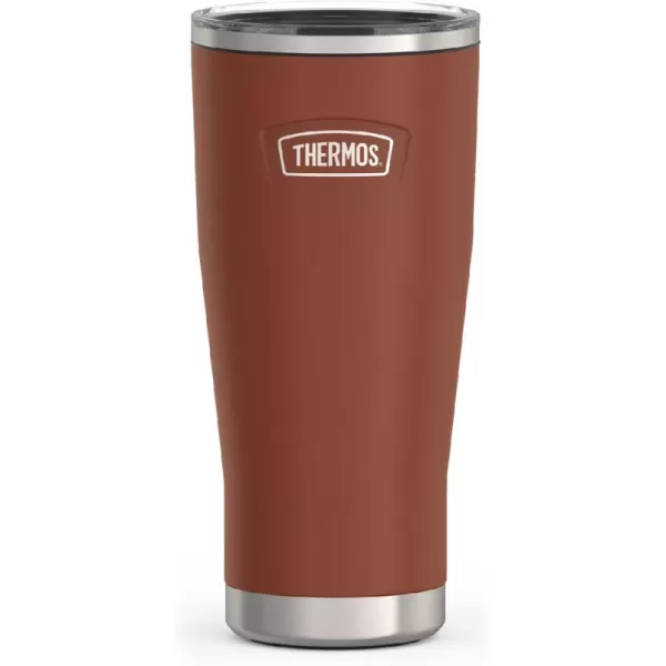 ICON SERIES BY THERMOS Stainless Steel Cold Tumbler with Slide Lock 24 Ounce Matte Stainless Steel24 Ounce Saddle