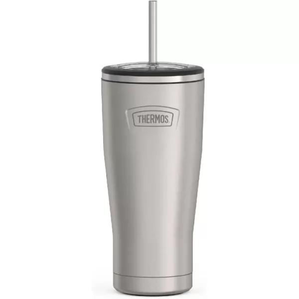 ICON SERIES BY THERMOS Stainless Steel Cold Tumbler with Straw 24 Ounce Sandstone24 Ounce Matte Stainless Steel