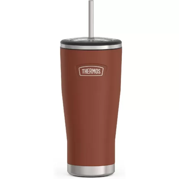 ICON SERIES BY THERMOS Stainless Steel Cold Tumbler with Straw 24 Ounce Sandstone24 Ounce Saddle