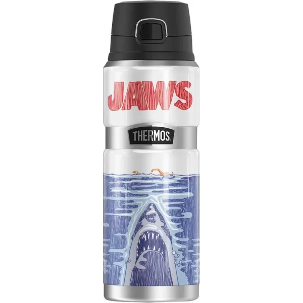 Jaws Scribble Jaws THERMOS STAINLESS KING Stainless Steel Drink Bottle Vacuum insulated amp Double Wall 24ozJaws Scribble Jaws THERMOS STAINLESS KING Stainless Steel Drink Bottle Vacuum insulated amp Double Wall 24oz