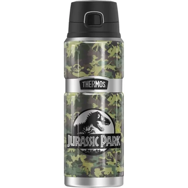 Jurassic Park Camo Logo THERMOS STAINLESS KING Stainless Steel Drink Bottle Vacuum insulated amp Double Wall 24ozJurassic Park Camo Logo THERMOS STAINLESS KING Stainless Steel Drink Bottle Vacuum insulated amp Double Wall 24oz