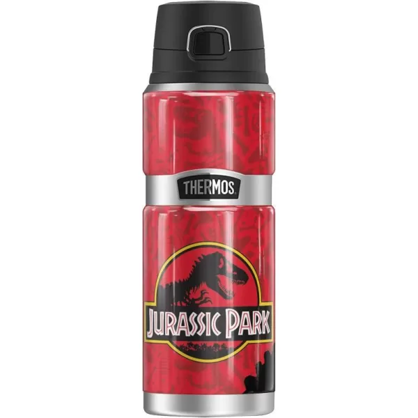 Jurassic Park Red TRex Pattern Logo THERMOS STAINLESS KING Stainless Steel Drink Bottle Vacuum insulated amp Double Wall 24ozJurassic Park Red TRex Pattern Logo THERMOS STAINLESS KING Stainless Steel Drink Bottle Vacuum insulated amp Double Wall 24oz