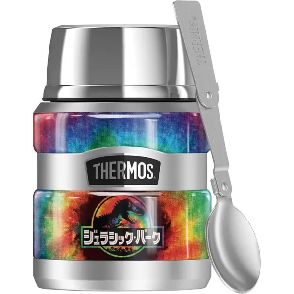 Jurassic Park Tie Dye Canvas Logo THERMOS STAINLESS KING Stainless Steel Food Jar with Folding Spoon Vacuum insulated amp Double Wall 16ozJurassic Park Tie Dye Canvas Logo THERMOS STAINLESS KING Stainless Steel Food Jar with Folding Spoon Vacuum insulated amp Double Wall 16oz