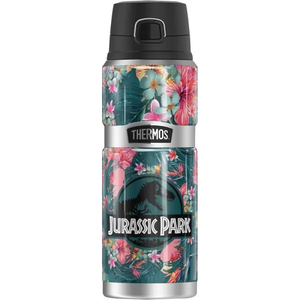 Jurassic Park Tropical Floral Logo THERMOS STAINLESS KING Stainless Steel Drink Bottle Vacuum insulated amp Double Wall 24ozJurassic Park Tropical Floral Logo THERMOS STAINLESS KING Stainless Steel Drink Bottle Vacuum insulated amp Double Wall 24oz