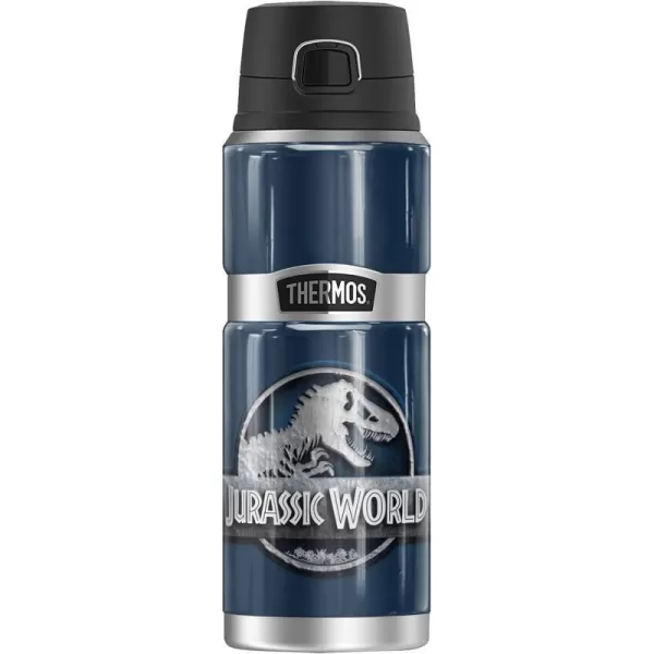 Jurassic World Blue Metallic Logo THERMOS STAINLESS KING Stainless Steel Drink Bottle Vacuum insulated amp Double Wall 24ozJurassic World Blue Metallic Logo THERMOS STAINLESS KING Stainless Steel Drink Bottle Vacuum insulated amp Double Wall 24oz