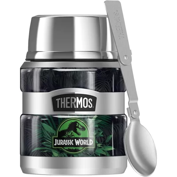 Jurassic World Jungle Green Logo THERMOS STAINLESS KING Stainless Steel Food Jar with Folding Spoon Vacuum insulated amp Double Wall 16ozJurassic World Jungle Green Logo THERMOS STAINLESS KING Stainless Steel Food Jar with Folding Spoon Vacuum insulated amp Double Wall 16oz