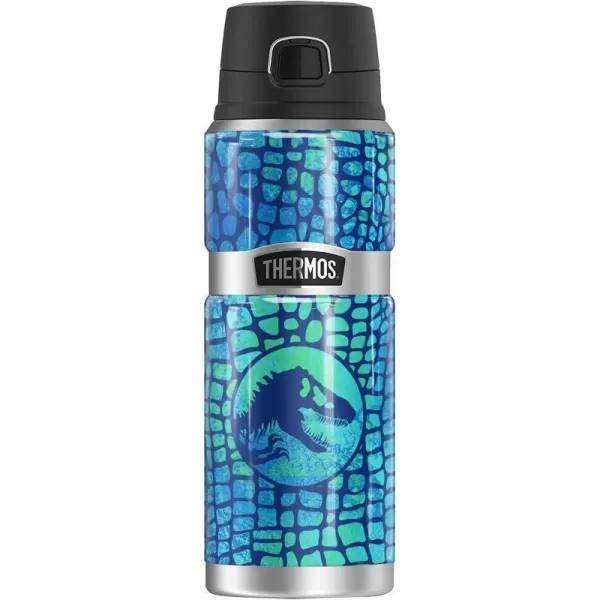 Jurassic World Neon Blue Scales THERMOS STAINLESS KING Stainless Steel Drink Bottle Vacuum insulated amp Double Wall 24oz24 oz Bottle NEON BLUE SCALES