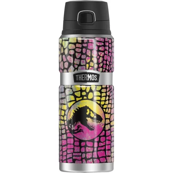 Jurassic World Neon Blue Scales THERMOS STAINLESS KING Stainless Steel Drink Bottle Vacuum insulated amp Double Wall 24oz24 oz Bottle NEON CMYK SCALES