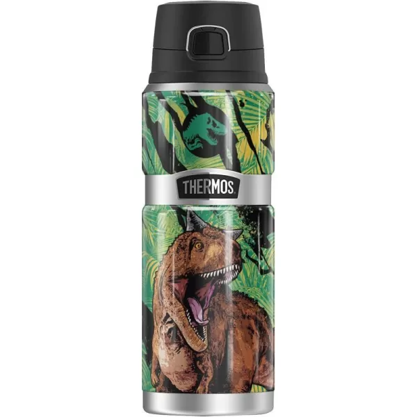 Jurassic World Neon Jungle TRex THERMOS STAINLESS KING Stainless Steel Drink Bottle Vacuum insulated amp Double Wall 24oz24 oz Bottle NEON JUNGLE CARNOTAURUS