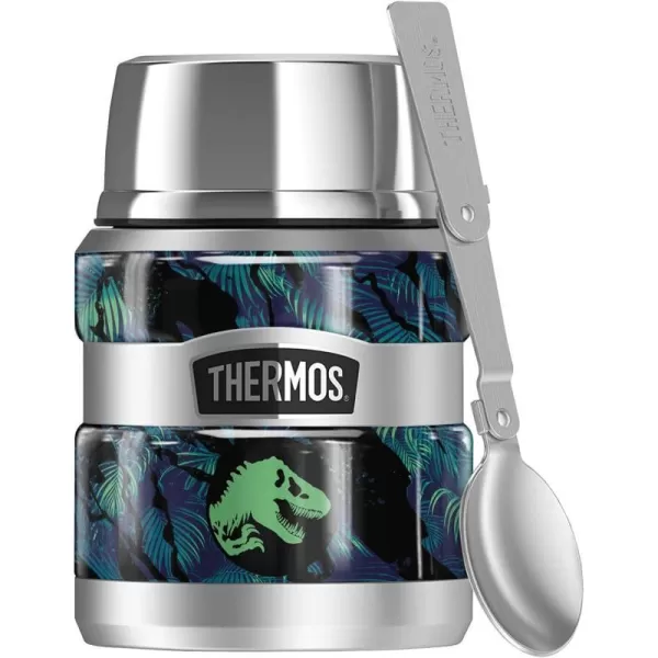 Jurassic World Purple Jungle Coin Variation THERMOS STAINLESS KING Stainless Steel Food Jar with Folding Spoon Vacuum insulated amp Double Wall 16oz16 oz Food Jar BLUE JUNGLE COIN VARIATION