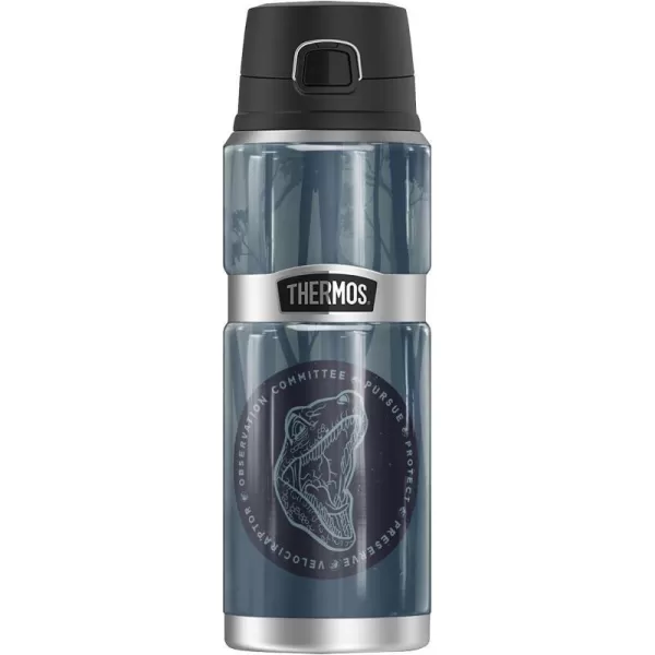 Jurassic World TRex Mountain Encounter THERMOS STAINLESS KING Stainless Steel Drink Bottle Vacuum insulated amp Double Wall 24oz24 oz Bottle RAPTOR COUNTRY