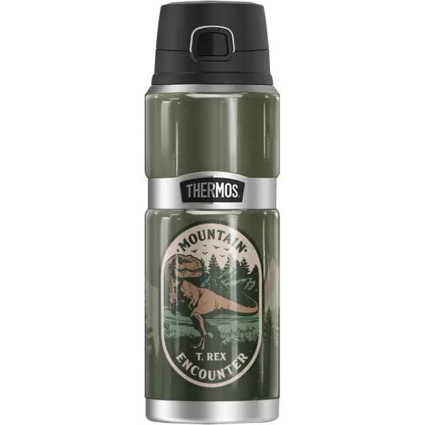 Jurassic World TRex Mountain Encounter THERMOS STAINLESS KING Stainless Steel Drink Bottle Vacuum insulated amp Double Wall 24oz24 oz Bottle TREX MOUNTAIN ENCOUNTER