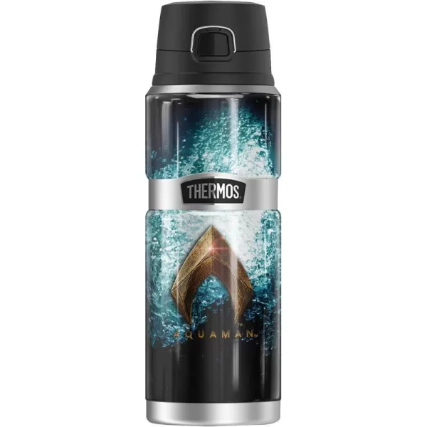 Justice League Movie Wonder Woman Logo THERMOS STAINLESS KING Stainless Steel Drink Bottle Vacuum insulated amp Double Wall 24oz24 oz Bottle Aquaman Logo