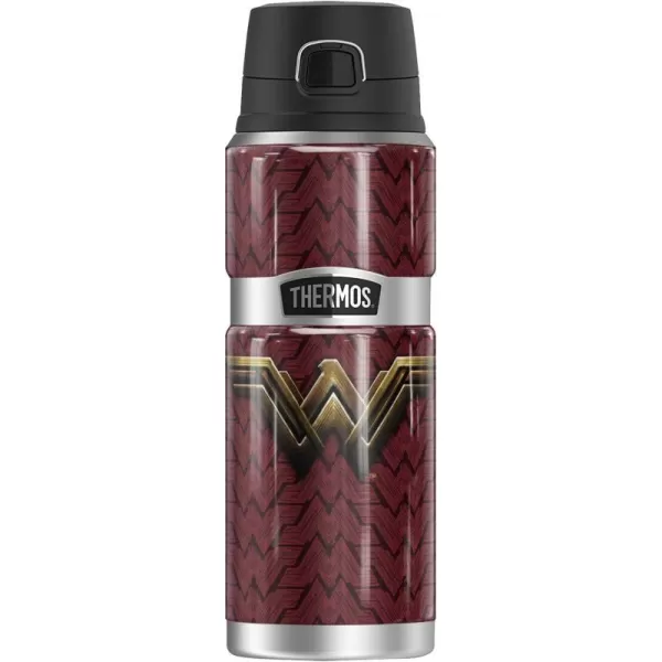 Justice League Movie Wonder Woman Logo THERMOS STAINLESS KING Stainless Steel Drink Bottle Vacuum insulated amp Double Wall 24oz24 oz Bottle Wonder Woman Logo