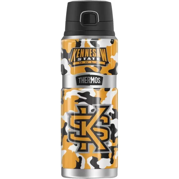 Kennesaw State University Official Collection THERMOS STAINLESS KING Stainless Steel Drink Bottle Vacuum insulated amp Double Wall 24ozCamo