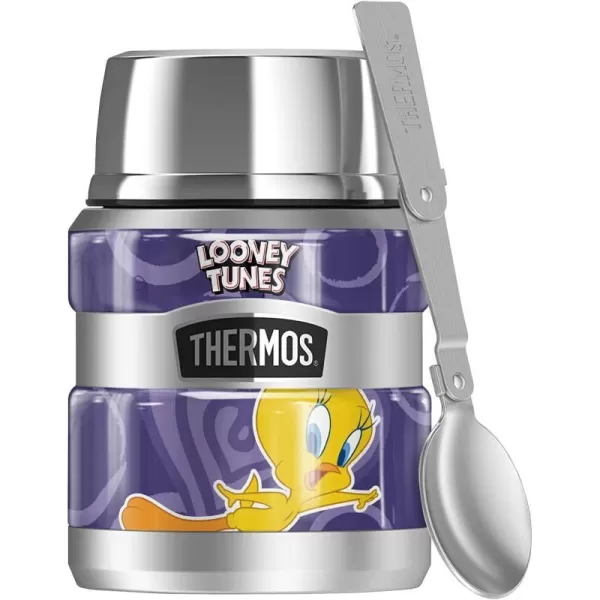 Looney Tunes Lola Bunny Scooter THERMOS STAINLESS KING Stainless Steel Food Jar with Folding Spoon Vacuum insulated amp Double Wall 16oz16 oz Food Jar TWEETY HEART PATTERN