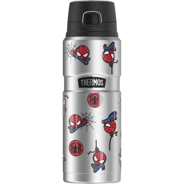 MARVEL  SpiderMan Spidey Kawaii THERMOS STAINLESS KING Stainless Steel Drink Bottle Vacuum insulated amp Double Wall 24oz24 oz Bottle SPIDER KAWAII