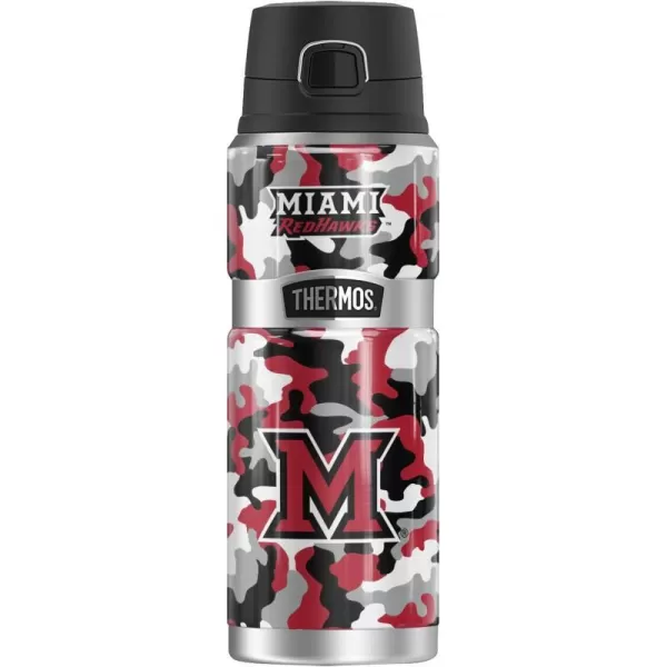 MIAMI UNIVERSITY OH Official Collection THERMOS STAINLESS KING Stainless Steel Drink Bottle Vacuum insulated amp Double Wall 24ozCamo