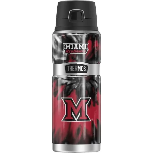 MIAMI UNIVERSITY OH Official Collection THERMOS STAINLESS KING Stainless Steel Drink Bottle Vacuum insulated amp Double Wall 24ozTIEDYE